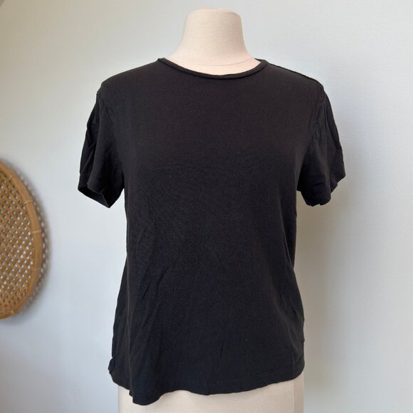 RE/DONE x Hanes Washed Black Tee - Picture 1 of 4